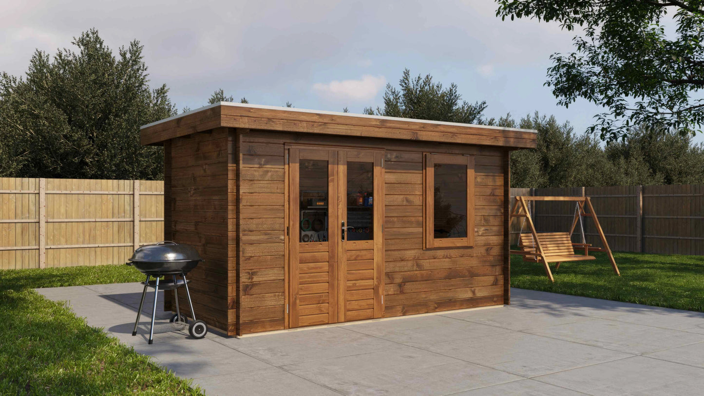 Lugarde Select Log Cabin Stonehenge 400x200cm - Pressure treated Brown