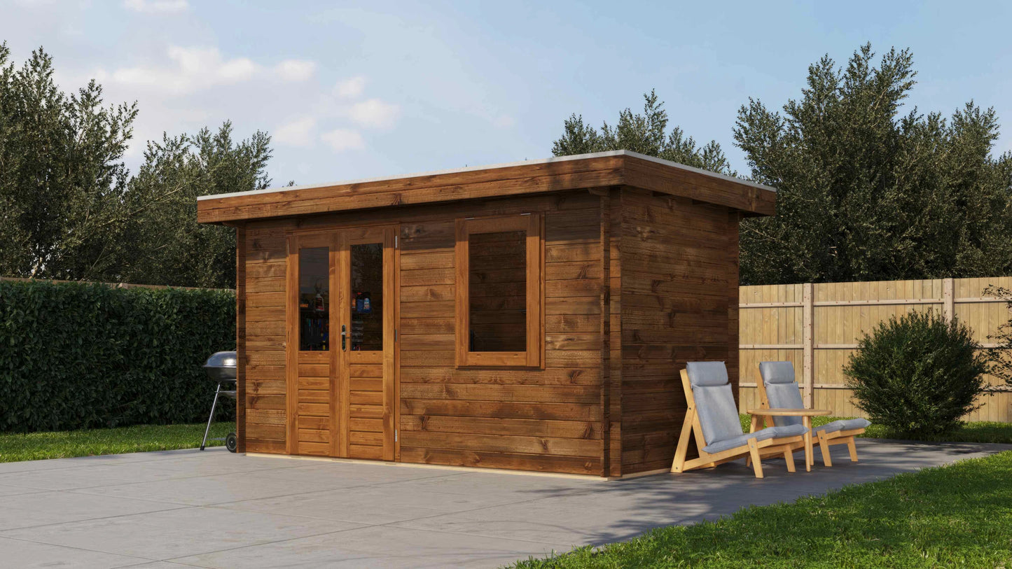 Lugarde Select Log Cabin Stonehenge 400x200cm - Pressure treated Brown