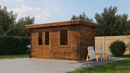 Lugarde Select Log Cabin Stonehenge 400x200cm - Pressure treated Brown