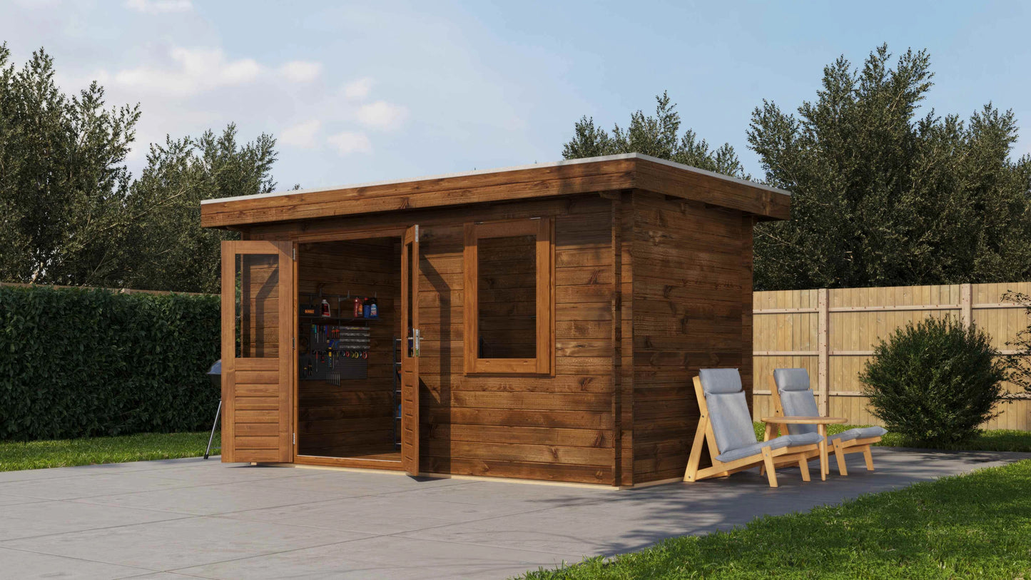 Lugarde Select Log Cabin Stonehenge 400x200cm - Pressure treated Brown