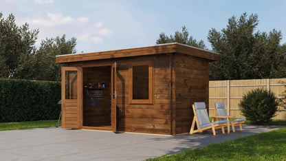 Lugarde Select Log Cabin Stonehenge 400x200cm - Pressure treated Brown