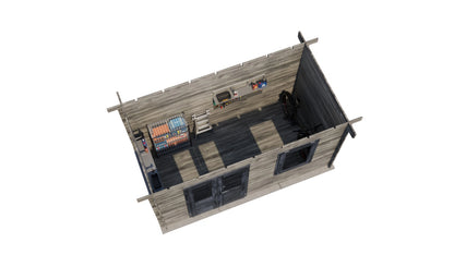 Lugarde Select Log Cabin Stonehenge 400x200cm - Pressure treated Grey