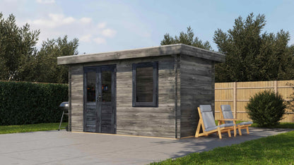 Lugarde Select Log Cabin Stonehenge 400x200cm - Pressure treated Grey
