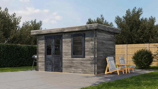 Lugarde Select Log Cabin Stonehenge 400x200cm - Pressure treated Grey