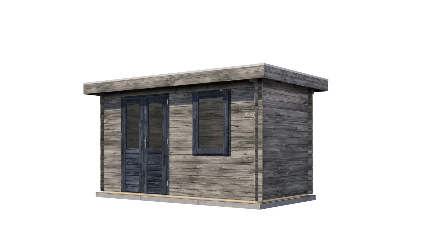Lugarde Select Log Cabin Stonehenge 400x200cm - Pressure treated Grey