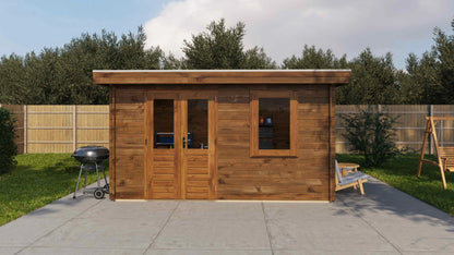 Lugarde Select Log Cabin Windsor 400x250cm - Pressure treated Brown