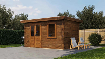Lugarde Select Log Cabin Windsor 400x250cm - Pressure treated Brown