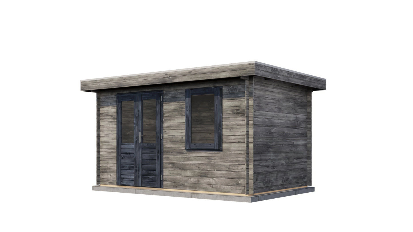 Lugarde Select Log Cabin Windsor 400x250cm - Pressure treated Grey