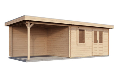 Lugarde Select Log Cabin with veranda Firth of Forth 400x300cm + 300cm - Untreated