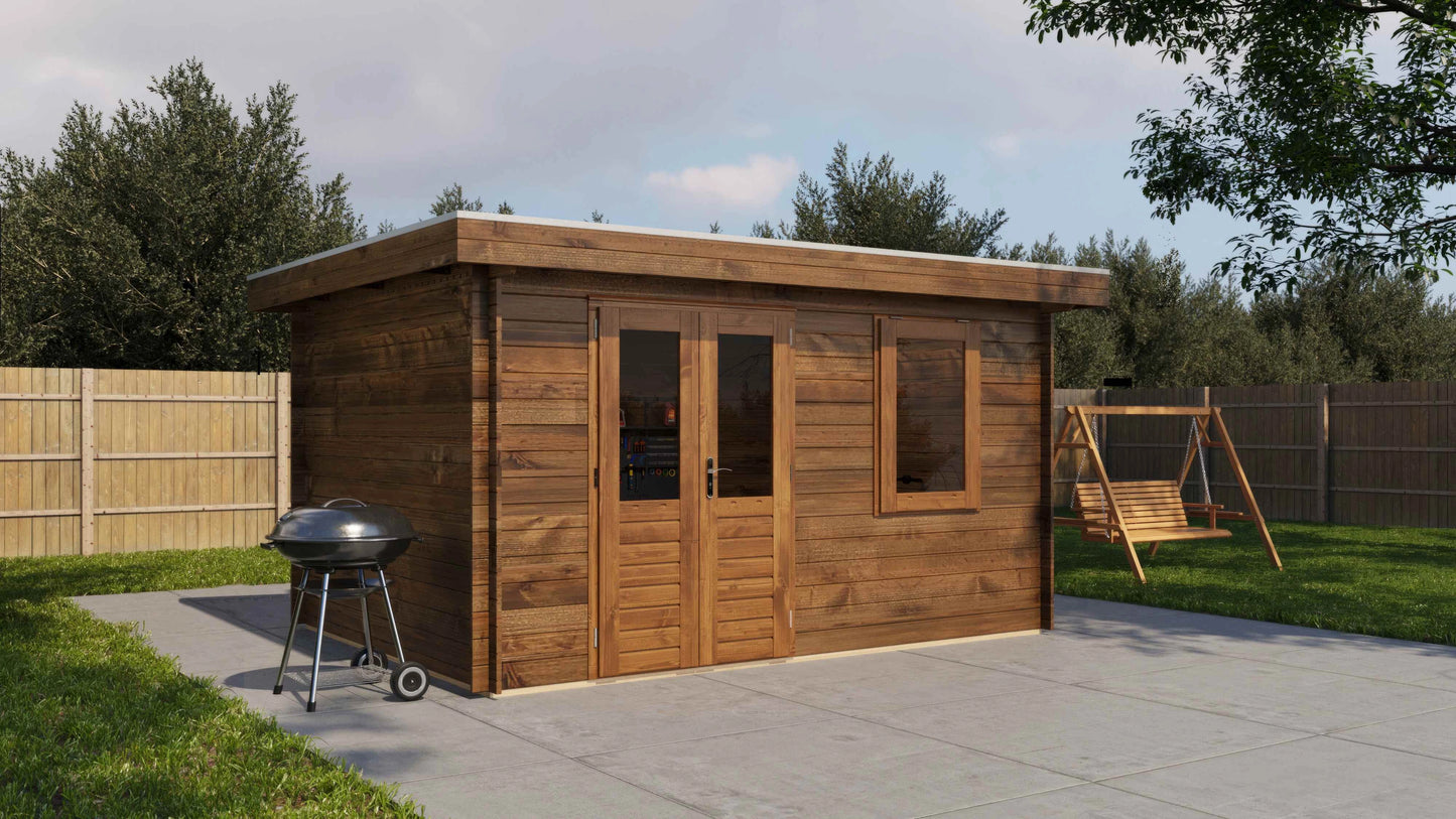 Lugarde Select Log Cabin Humber 400x300cm - Pressure treated Brown