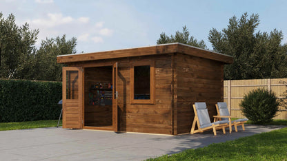 Lugarde Select Log Cabin Humber 400x300cm - Pressure treated Brown