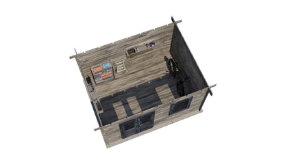 Lugarde Select Log Cabin Humber 400x300cm - Pressure treated Grey