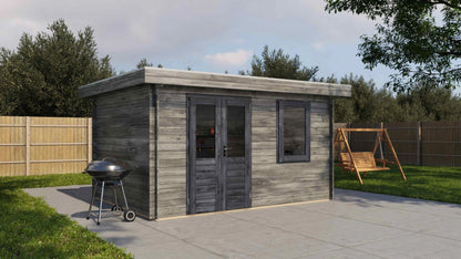 Lugarde Select Log Cabin Humber 400x300cm - Pressure treated Grey