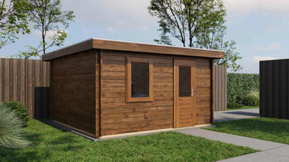 Lugarde Select Log Cabin Kent 400x400cm - Pressure treated Brown