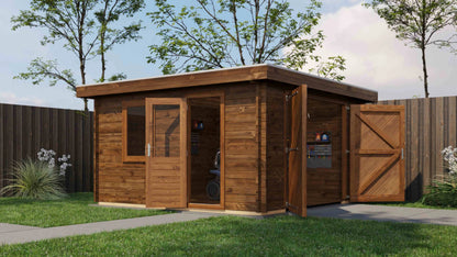 Lugarde Select Log Cabin Kent 400x400cm - Pressure treated Brown