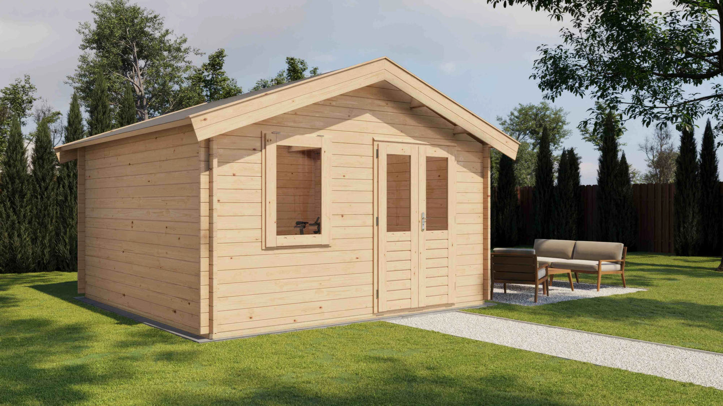 Lugarde Select Log Cabin Clyde 400x400cm - Untreated
