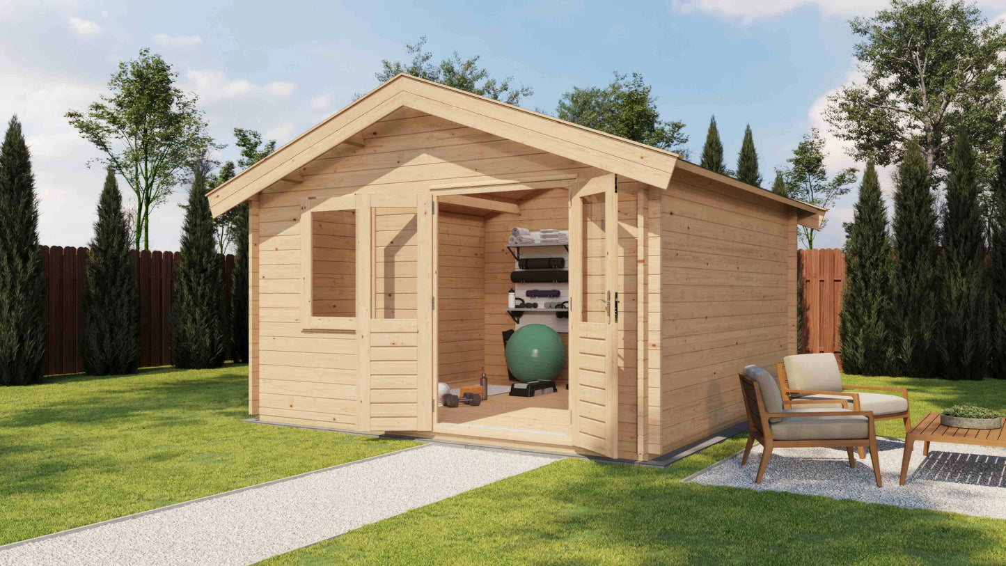 Lugarde Select Log Cabin Clyde 400x400cm - Untreated
