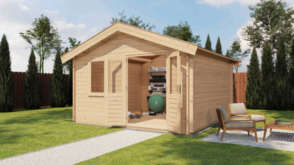Lugarde Select Log Cabin Clyde 400x400cm - Untreated