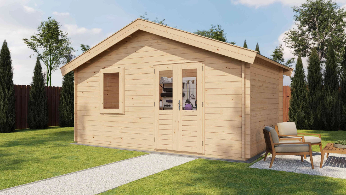 Lugarde Select Log Cabin Tweed 500x300cm - Untreated