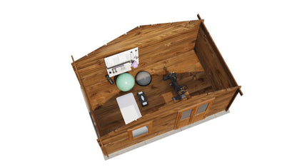Lugarde Select Log Cabin Tweed 500x300cm - Pressure treated Brown