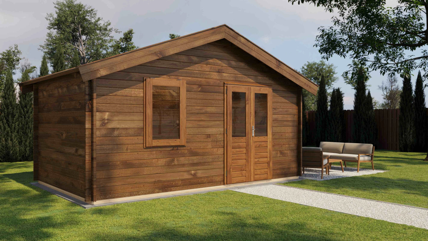 Lugarde Select Log Cabin Tweed 500x300cm - Pressure treated Brown