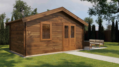 Lugarde Select Log Cabin Tweed 500x300cm - Pressure treated Brown