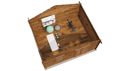 Lugarde Select Log Cabin Tamar 500x400cm - Pressure treated Brown