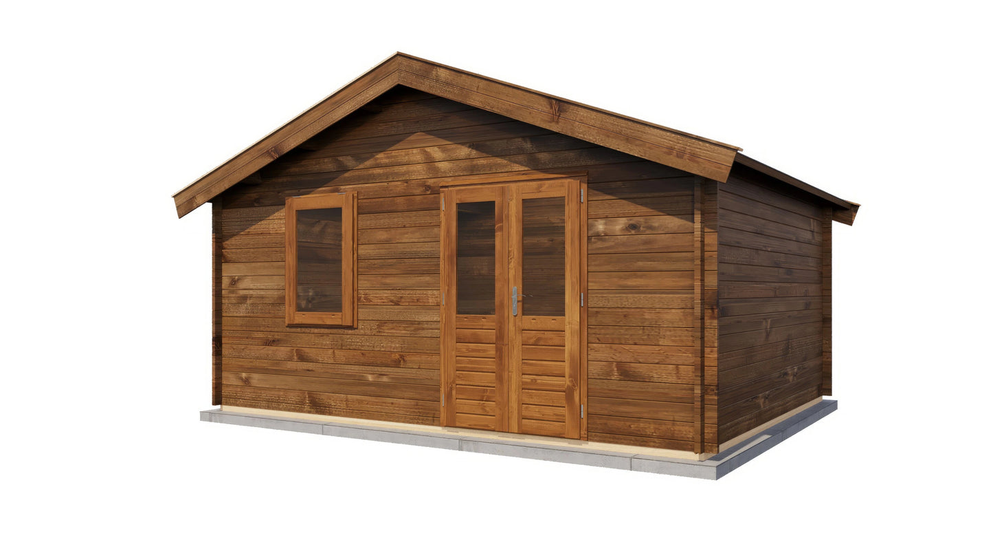 Lugarde Select Log Cabin Tamar 500x400cm - Pressure treated Brown