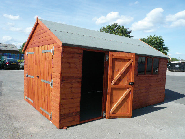 Wooden Apex Garage